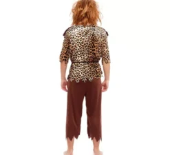Costume uomo delle caverne con stampa animalier