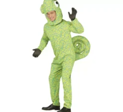 Costume verde camaleonte maculato per un uomo