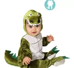 Costume verde coccodrillo con il bambino Cola