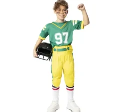 Costume verde da giocatore di football americano per ragazzo