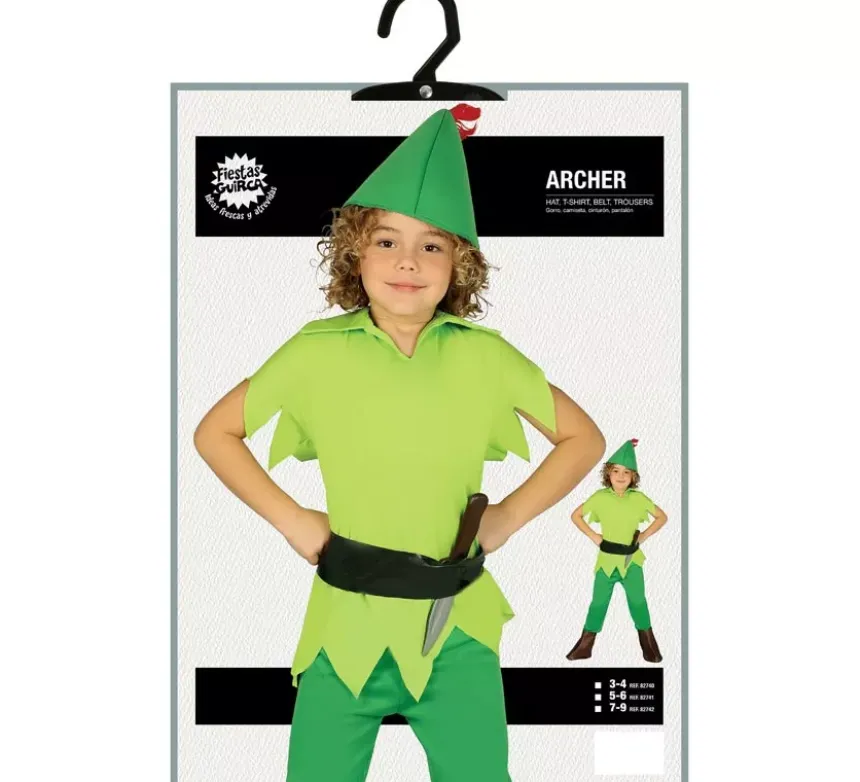Costume verde peter per bambini