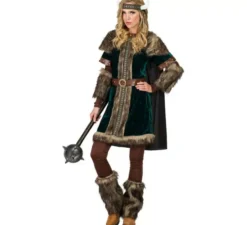 Costume verde vichingo per una donna