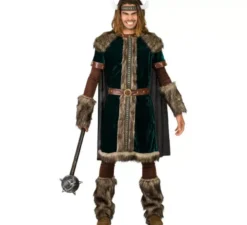 Costume verde vichingo per un uomo