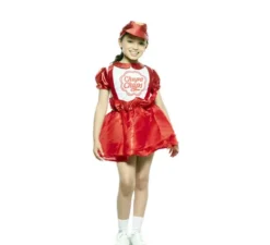 Costumi da lecca-lecca rossi di Chupa Chups per ragazze