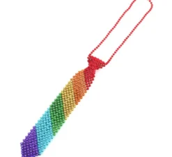 Cravatta arcobaleno con perline