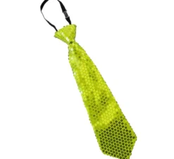 Cravatta 31 cm con paillettes in vari colori Fluor