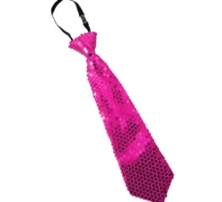 Cravatta 31 cm con paillettes in vari colori Fluor