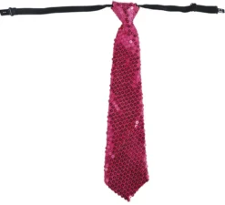 Cravatta con paillettes in vari colori di 35 cm