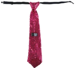 Cravatta con paillettes in vari colori di 35 cm