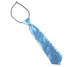 Cravatta con paillettes per bambini da 30 cm in diversi colori