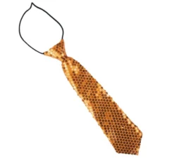 Cravatta con paillettes per bambini da 30 cm in diversi colori