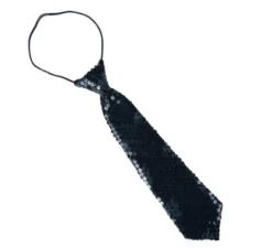 Cravatta con paillettes per bambini da 30 cm in diversi colori
