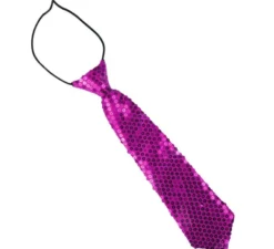 Cravatta con paillettes per bambini da 30 cm in diversi colori