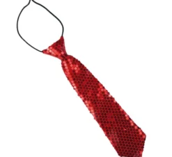 Cravatta con paillettes per bambini da 30 cm in diversi colori