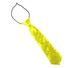 Cravatta con paillettes per bambini da 30 cm in diversi colori