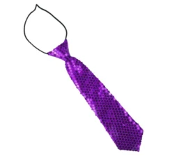 Cravatta con paillettes per bambini da 30 cm in diversi colori