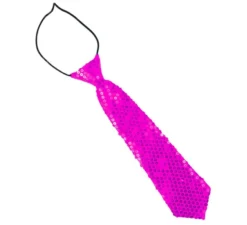 Cravatta con paillettes per bambini da 30 cm in diversi colori