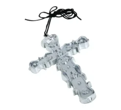 Croce religiosa in 2 colori assortiti Oro e Argento di 15 cm