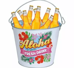 Cubo Aloha in metallo 19x23 cm