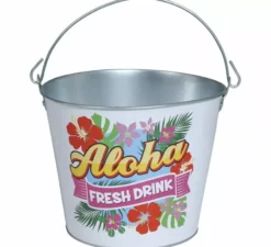 Cubo Aloha in metallo 19x23 cm