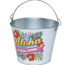 Cubo Aloha in metallo 19x23 cm