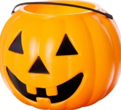 Cubo di zucca per caramelle 19x23x23 cm
