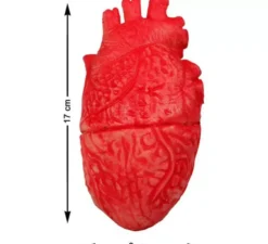 Cuore insanguinato per decorazione di 17x9 cm