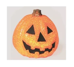 Decorazione di zucca con luce di 16 cm. Halloween in colori assortiti