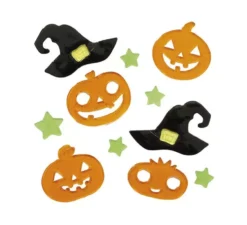 Decorazione Zucca e Strega in Gel 20x25 cm
