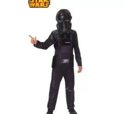 Deluxe costume nero Death Trooper stella guerre furfante uno per bambino