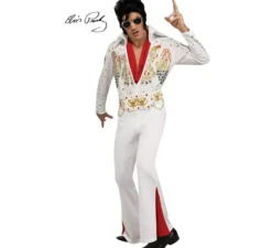 deluxe da Elvis bianco e rosso per uomo