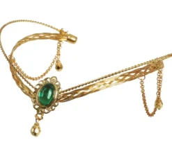 Diadema medievale metallico dorato
