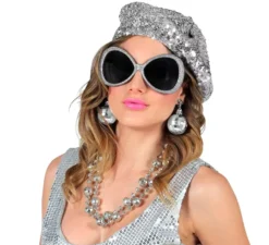 Disco Babe Kit: Cappello, Occhiali e Orecchini