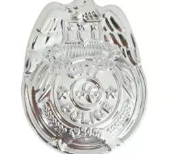 Distintivo della polizia in metallo da 7 cm