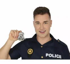 Distintivo Super Police in metallo da 7 cm