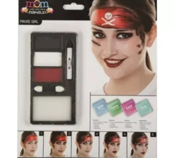 Donna del kit di trucco del pirata