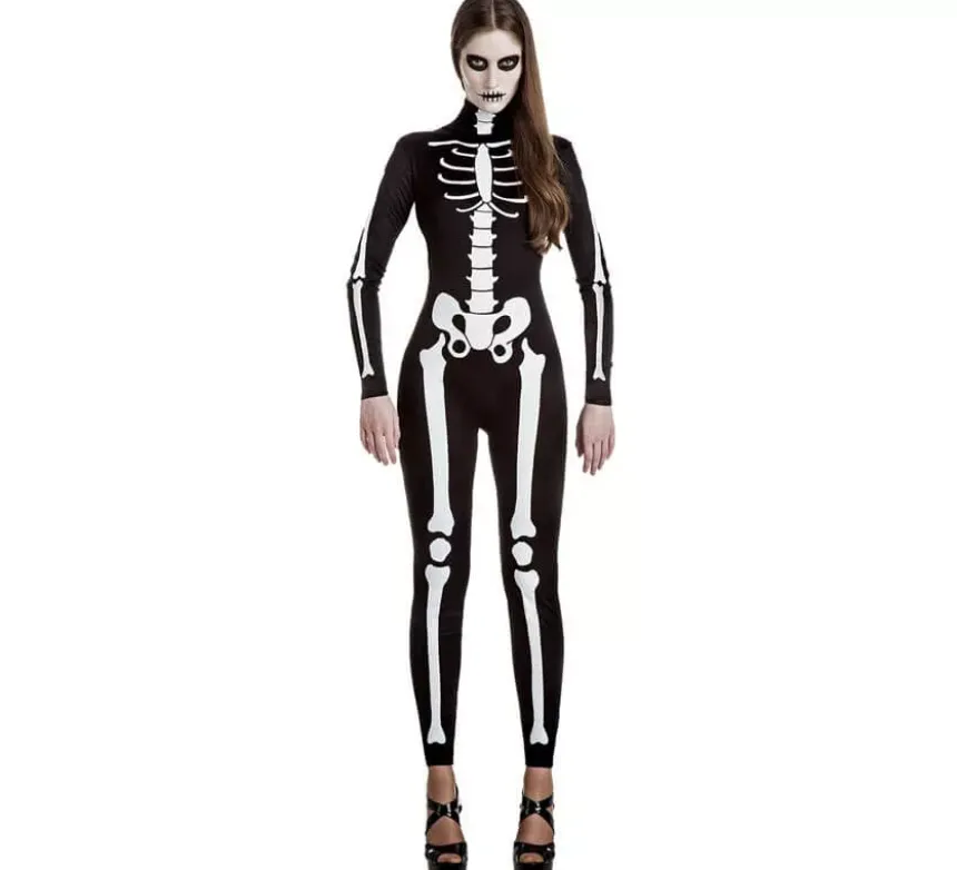 Donna di costume scheletro per donna