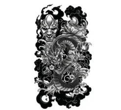 Drago e demone tatuaggio