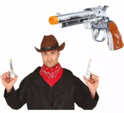 Due pistole corte da cowboy da 20 cm