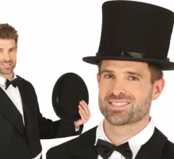 Elegante cappello a cilindro pieghevole 21 cm adulto