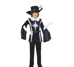 Elegante costume da moschettiere blu per bambino