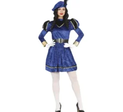 Elegante Costume da Pagina Blu per donna