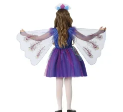 Elegante costume da pavone blu per bambina