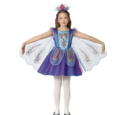 Elegante costume da pavone blu per bambina