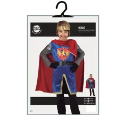 Elegante costume da Re Medievale con mantello per bambino