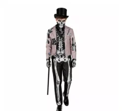 Elegante costume da scheletro per uomo
