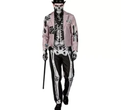 Elegante costume da scheletro per uomo