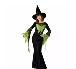 Elegante costume da strega verde per donna