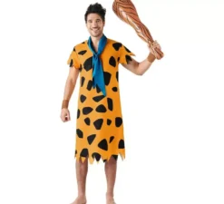 Elegante costume da uomo delle caverne arancione