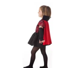 Elegante costume da vampiro scheletro con mantello per bambina